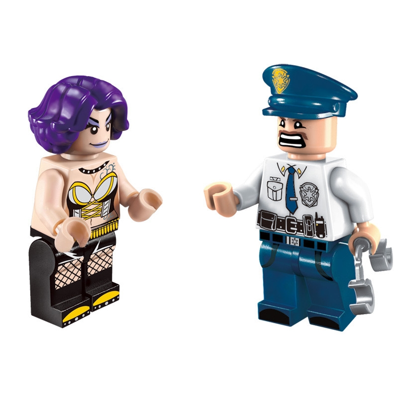 Enlighten Building Block City Police Car Hunted Escapee Jeep 2 Figures 148pcs MOC Educational Brick-Without Original Box