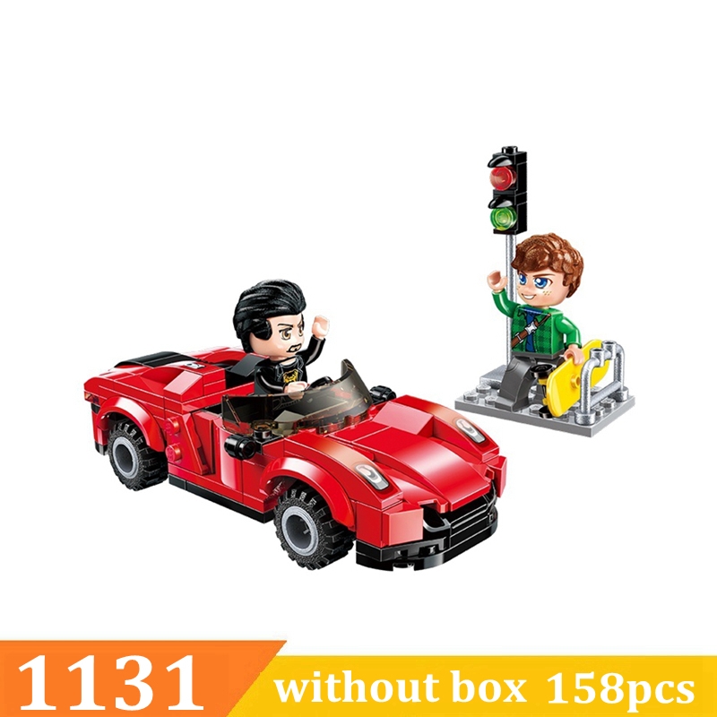 2019 new City School Bus Building Block Car Figure Blocks Educational Construction Building Bricks set Toys For Children 1131