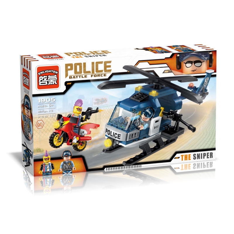 ENLIGHTEN City Series Special Police Thunder blocking airplan Building Blocks Sets Brick Kids Toys Compatible