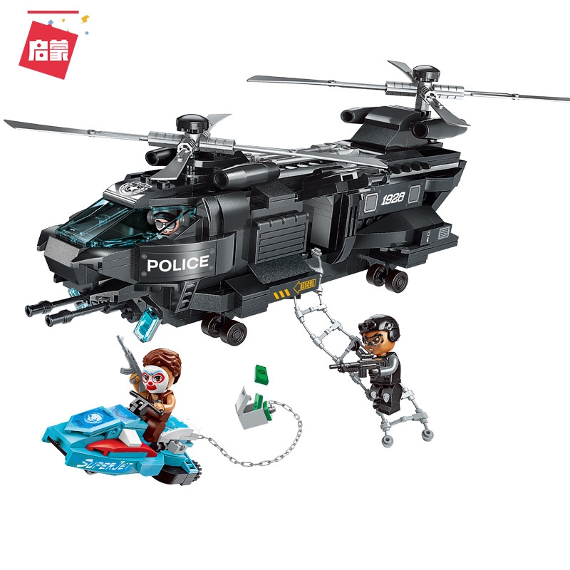 Enlighten 1928 Building Block City BLock Missing-Eagle 3 Figures 473pcs MOC Educational Bricks Toy Toys For Children