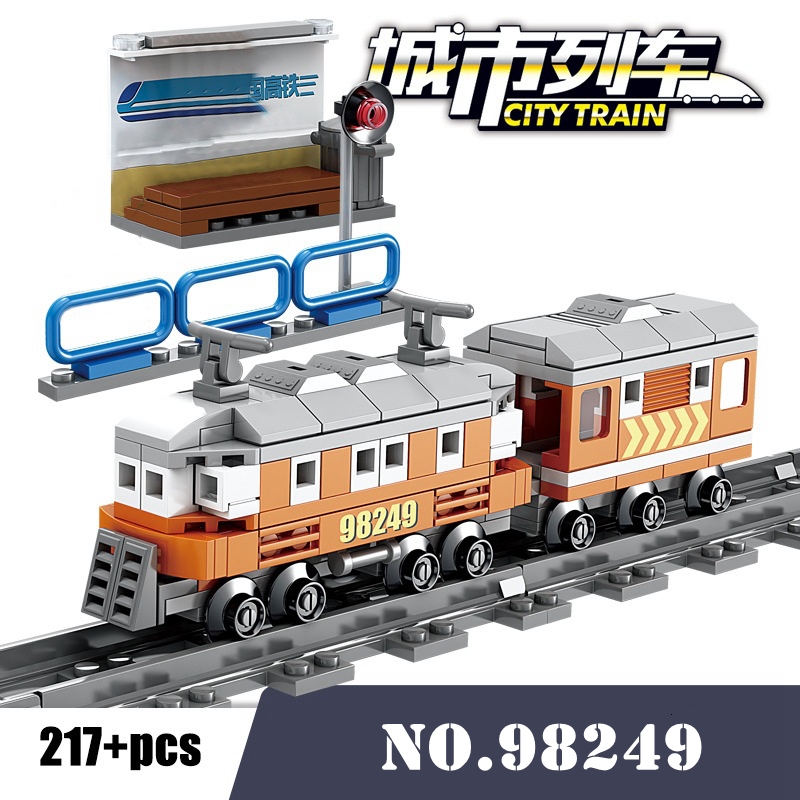 kaizi 6 style Freight Train City Train Station Tracks Rail Technic Creator Building Blocks Bricks DIY Tech Toys For Children 98249
