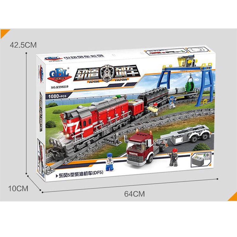 NEW 98219 98220 City Series model the Cargo Set Building Train Train track Blocks Bricks Train Educational Toys For Children KY98219