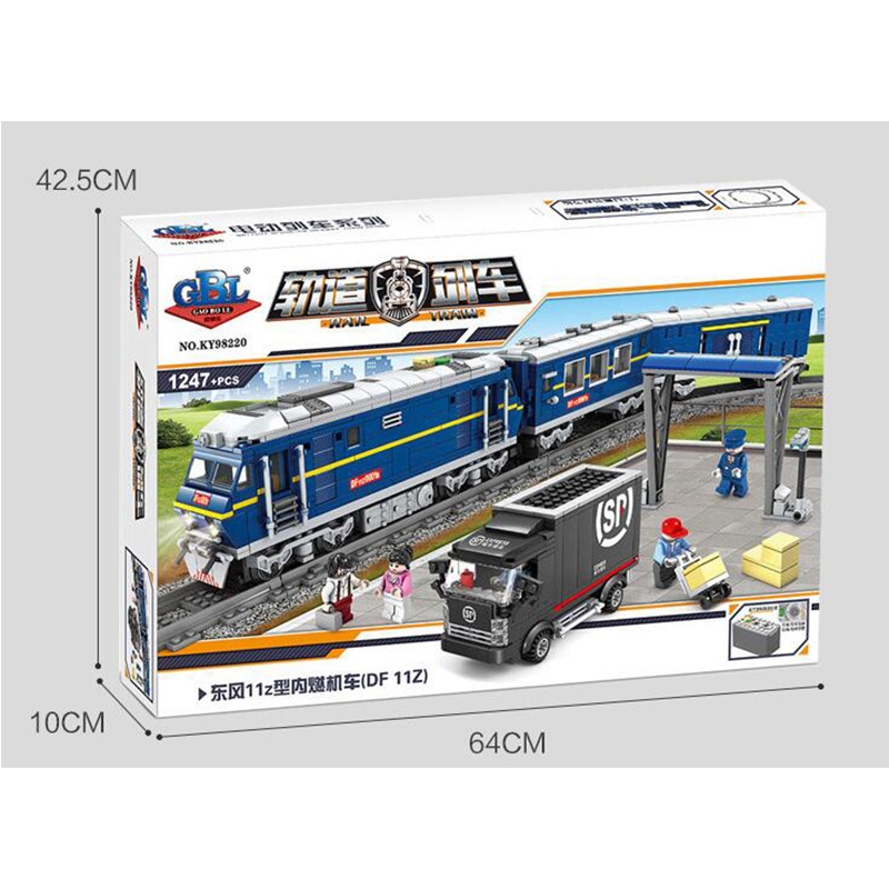 NEW 98219 98220 City Series model the Cargo Set Building Train Train track Blocks Bricks Train Educational Toys For Children  KY98220