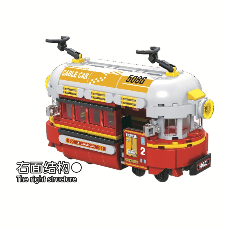 New Classic Cable Train Model Rail MOC Technic City Creator Building Blocks Bricks Gift Toys For Children Boys Gift