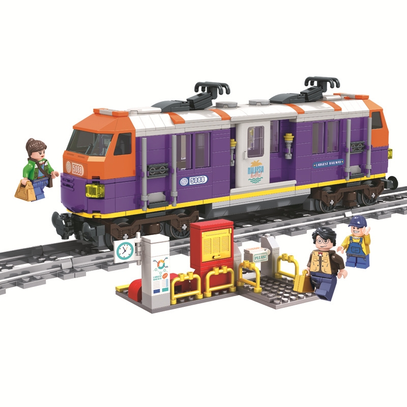 Malaysia train Model Rail MOC Technic City Creator Building Blocks Bricks Gift Toys For Children Toys & Hobbies