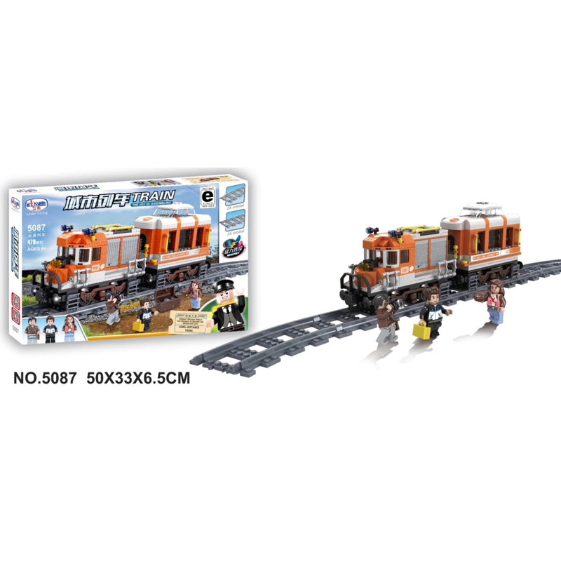 Long distance train Model Rail MOC Bricks Technic City Creator Building Blocks Gift Toys For Children Boys Gif