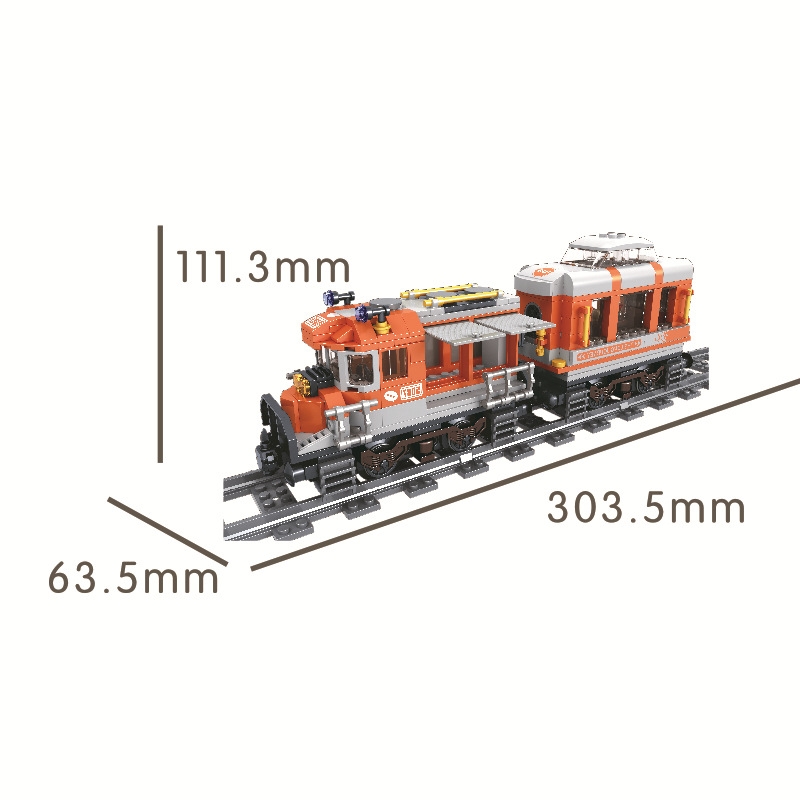 Long distance train Model Rail MOC Bricks Technic City Creator Building Blocks Gift Toys For Children Boys Gif