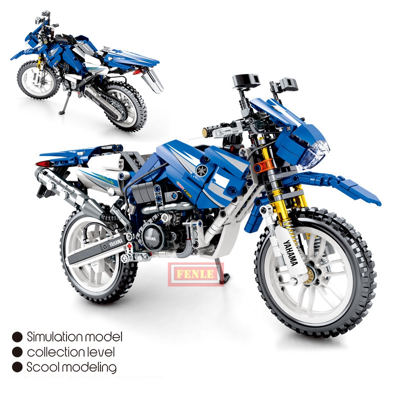 Technic Creator yahama WR250 off-Road Motorcycle Building Blocks Set Bricks Classic Model Kids Toys Children Compatible