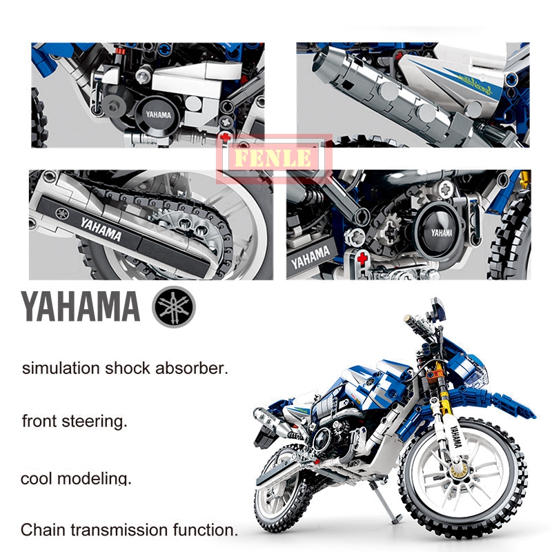 Technic Creator yahama WR250 off-Road Motorcycle Building Blocks Set Bricks Classic Model Kids Toys Children Compatible