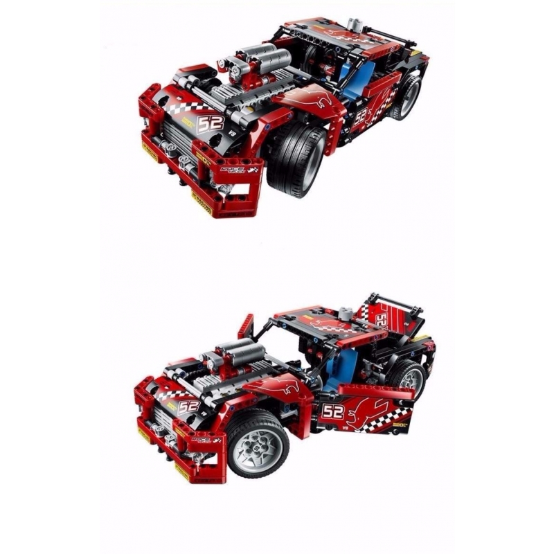 608pcs Race Truck Car 2 In 1 Transformable Model Building Block Sets Decool 3360 DIY Toys Compatible With Technic