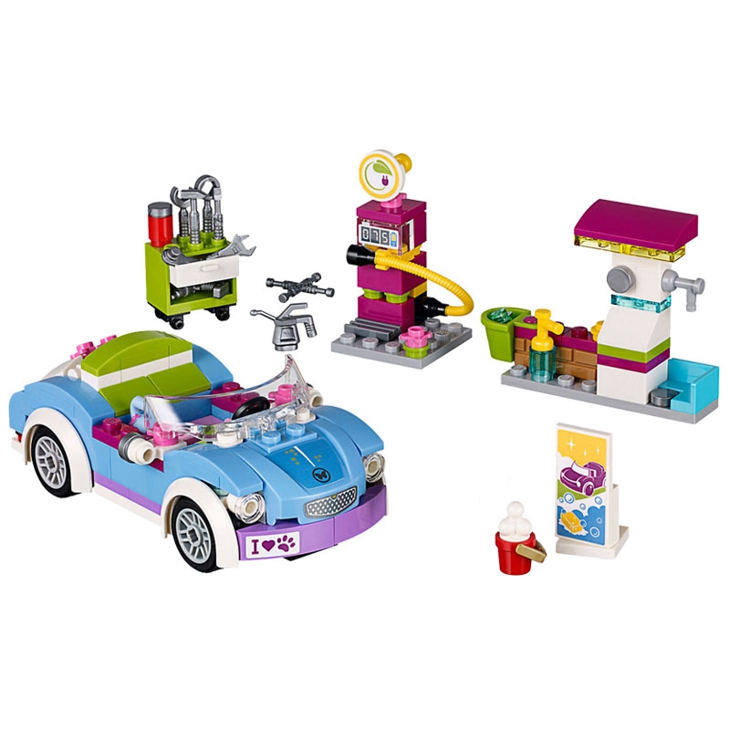 compatible with Friends Mia's Roadster building Blocks Bricks Toys Girl Game Toys for children House Gift