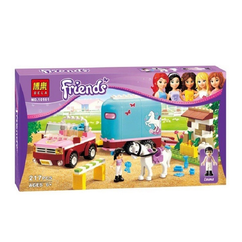 Compatible 3186 Horse Farm Girls Friends 10161 Emma's Trailer Building Brick Blocks Sets Toys Educational DIY Blocks Gifts