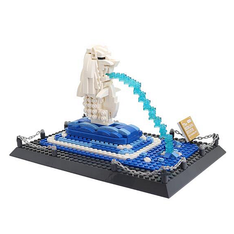 Wange 4218 Creator Series The Merlion Model Building Blocks Set Classic Singapore Architecture MOC Toys Compatible With