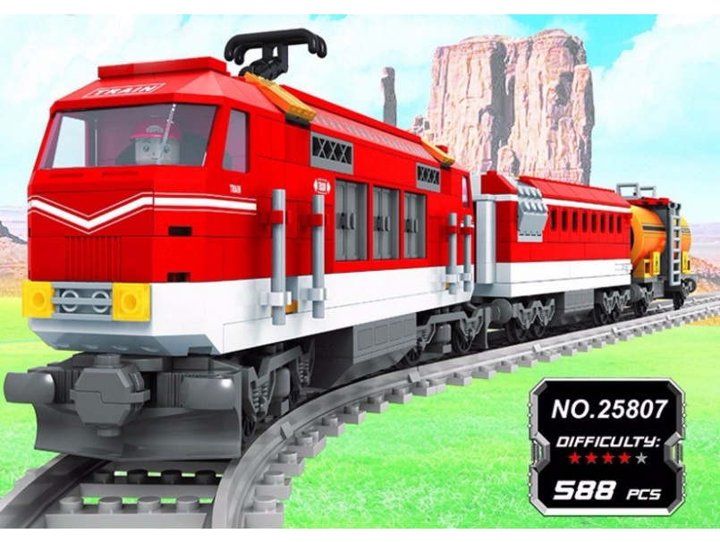 25807 RailRoad Conveyance Train Building Brick block Model toys With tracks Compatible with Technic Children gift toy