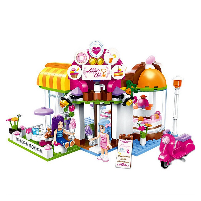 Enlighten Girls Coffee House 277pcs Compatible Friends Building Blocks Models Bricks Toys For Children Christmas Gifts