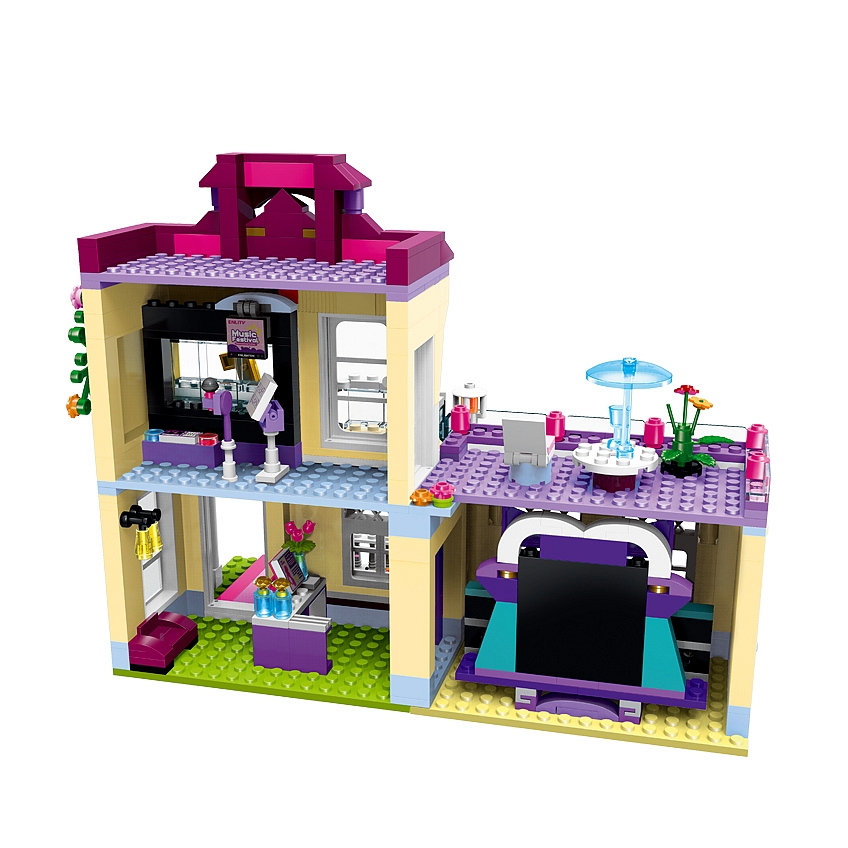 Enlighten Building Block Girls Compatible Friends Star Training Center 4 Figures 729pcs Educational Bricks Toy For Girl