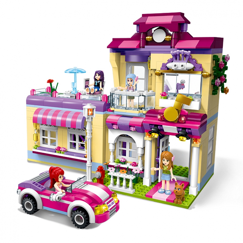 Enlighten Building Block Girls Compatible Friends Star Training Center 4 Figures 729pcs Educational Bricks Toy For Girl