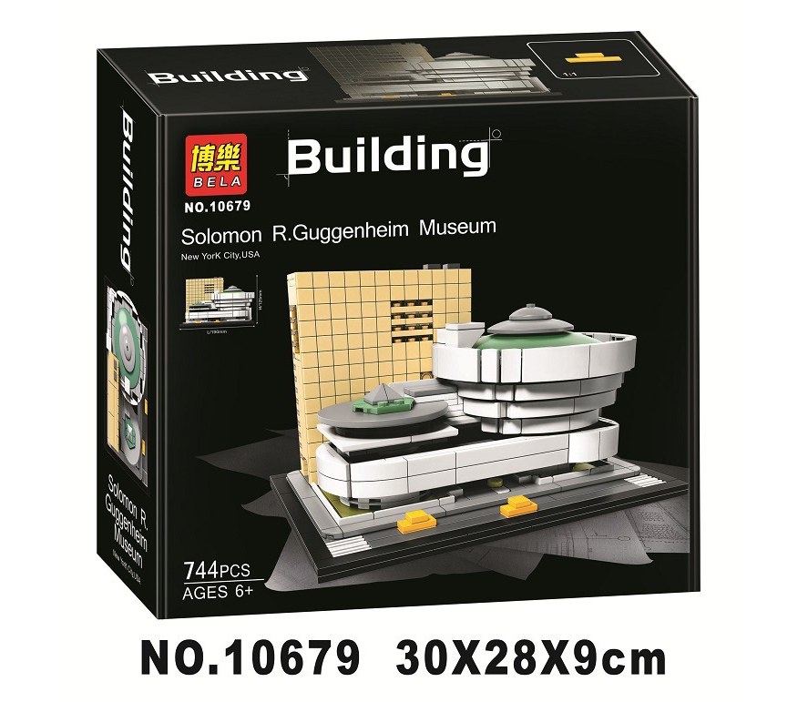 bela 10679 Architecture Building Set Solomon R. Guggenheim Museum 21035 Model Building Block Bricks Toys