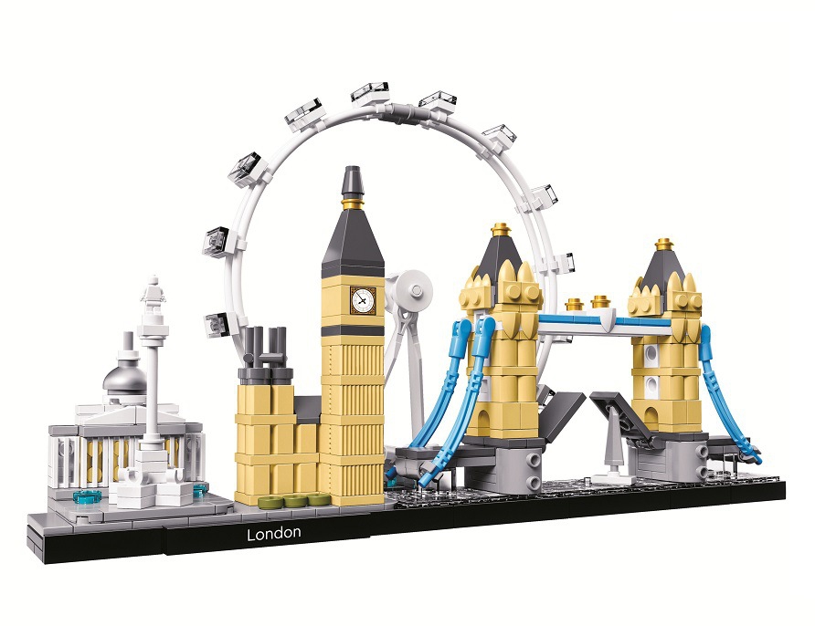 10678 Architecture Building Set London 21034 Big Ben Tower Bridge Model Building Block Bricks Toys