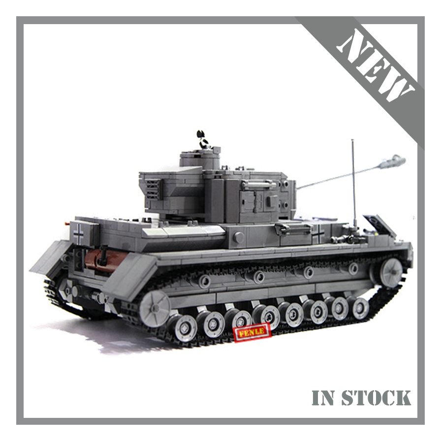 KAZI Large IV Tank 1193pcs Building Blocks Army model set Educational Toys for Children Compatible city