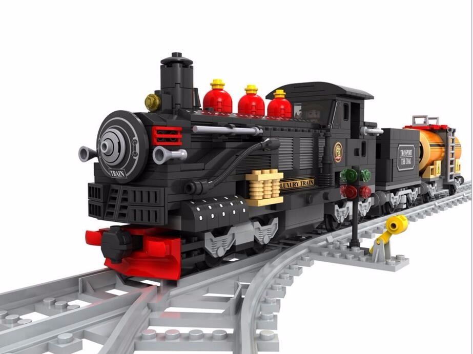 Steam Train Retro Trains 25812 Building Block Brick Model Toy 586pcs Compatible with technic Children Gift toys