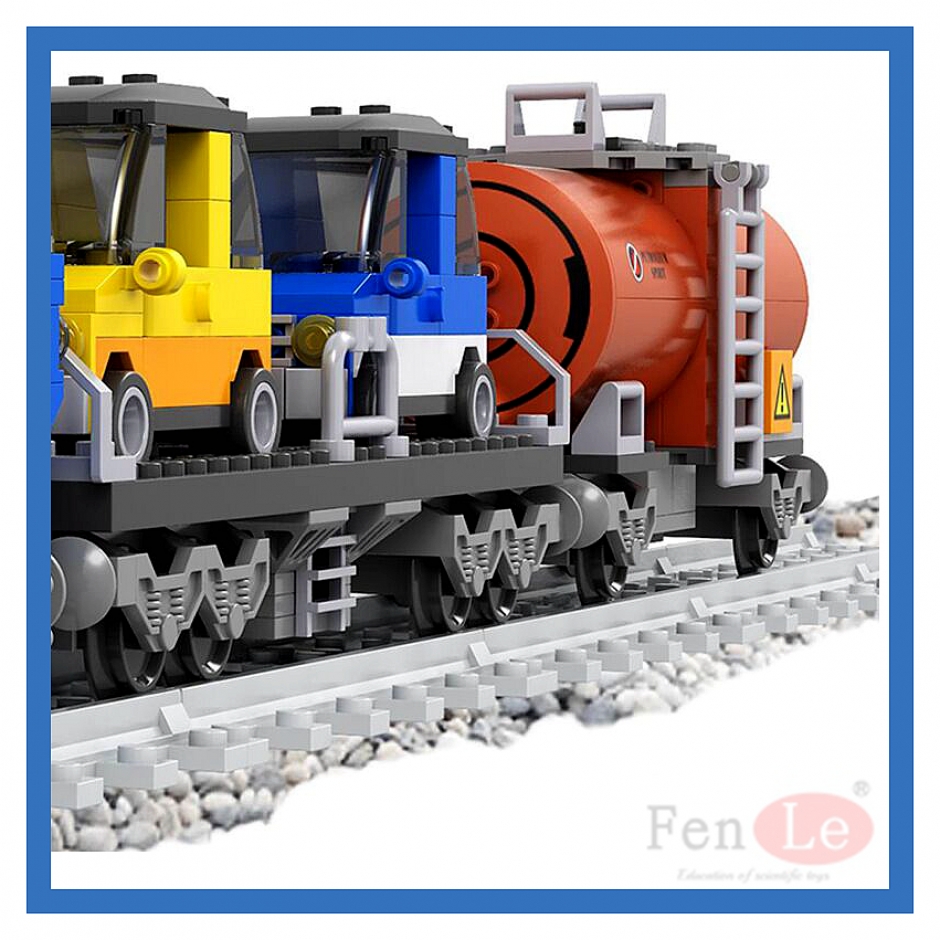 Model building kits compatible with Technic Train Rail Rollingstock 3D blocks Educational toys hobbies for children